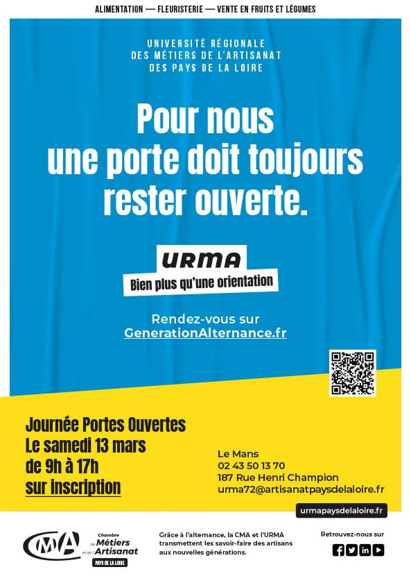 Affiche JPO 2021 URMA Sarthe